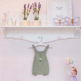 Romper Bolso Com Flor Verde ( G )
